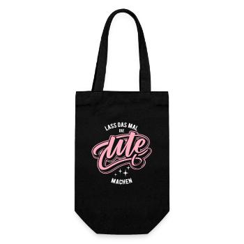 Lass das mal die Ute machen - Namenstag - Geschenkbeutel für Flaschen - Schwarz - Vorne