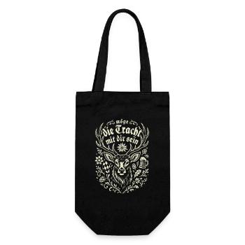 May the traditional costume be with you - Marquee & Fun - Gift Bag for Bottles - black - Front