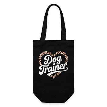 Hundetrainer Herz Design - Geschenkbeutel für Flaschen - Schwarz - Vorne