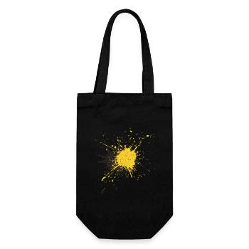 Imprimé abstrait d’éclaboussures d’or - Sac à bouteille - noir - Devant