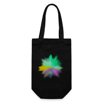 Aquarellfarben Explosion - Geschenkbeutel für Flaschen - Schwarz - Vorne