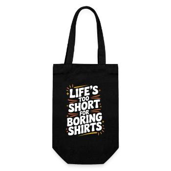 La vie est trop courte pour les chemises ennuyeuses - Sac à bouteille - noir - Devant