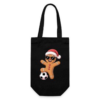 Christmas Soccer Cartoon Football - Geschenkbeutel für Flaschen - Schwarz - Vorne