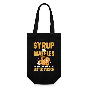 Syrup and waffles Sweet pastries Pancakes - Gift Bag for Bottles - black - Front