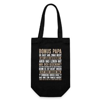 Bonus Dad Stepdad Father's Day Dad Paternity - Gift Bag for Bottles - black - Front