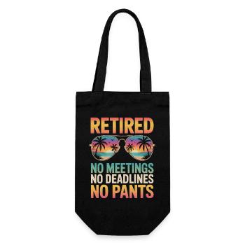 Drôle de cadeau pour un retraité de retraite - Sac à bouteille - noir - Devant