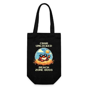 Krabbe freigeschaltet: Strandboss | Strand Krebs - Gift Bag for Bottles - black - Front
