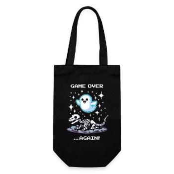 Fin du jeu... Encore | Rétro Dino Pixel Art - Sac à bouteille - noir - Devant