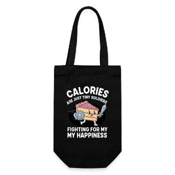 Cake Warrior Fight for Happiness - Gift Bag for Bottles - black - Front