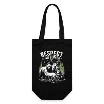 Respect the Locals Animals Forest - Gift Bag for Bottles - black - Front