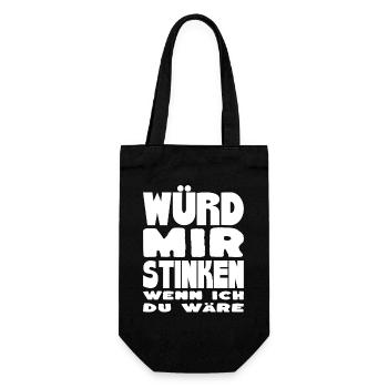 Würd mir stinken Spruch-Shirt für Humor - Geschenkbeutel für Flaschen - Schwarz - Vorne