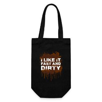 Fast and dirty Schlammlauf Mud Run Muddy Race - Gift Bag for Bottles - black - Front