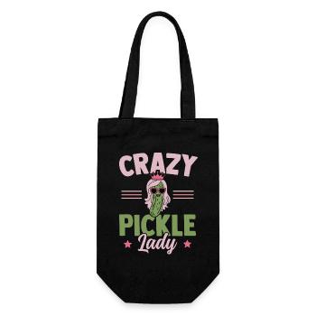 concombre Fraue Crazy Pickle Lady Dire - Sac à bouteille - noir - Devant