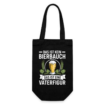 Bald Papa DAS IST KEIN BIERBAUCH DAS IST EINE - Geschenkbeutel für Flaschen - Schwarz - Vorne