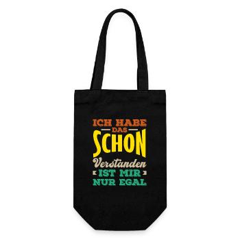 Got it – I don't care, sarcasm - Gift Bag for Bottles - black - Front