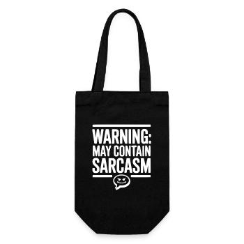 L’avertissement peut contenir du sarcasme - Sac à bouteille - noir - Devant