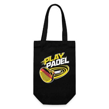 Padel Tennis T-Shirt for Men & Women - Gift Bag for Bottles - black - Front