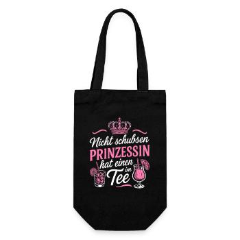 Nicht schubsen Prinzessin hat einen im Tee - JGA - Geschenkbeutel für Flaschen - Schwarz - Vorne