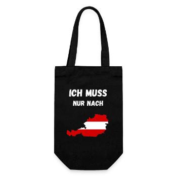 Austria Shirt – I just have to go to Austria - Gift Bag for Bottles - black - Front