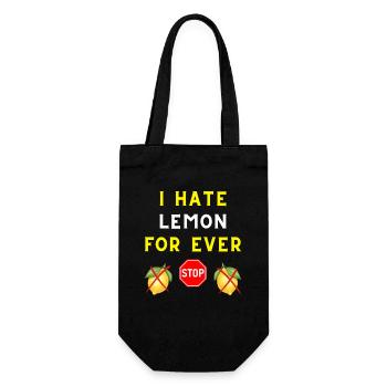 I HATE LEMON FOR EVER - Gift Bag for Bottles - black - Front