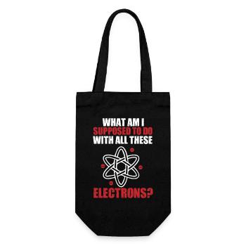 Chemie Chemiker Chemielehrer Lustig Wissenschaft - Geschenkbeutel für Flaschen - Schwarz - Vorne