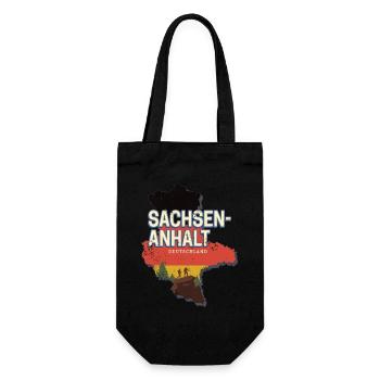 Sachsen Anhalt Deutschland Bundesland Souvenir - Geschenkbeutel für Flaschen - Schwarz - Vorne