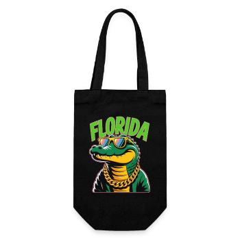 Florida Alligator - Gift Bag for Bottles - black - Front