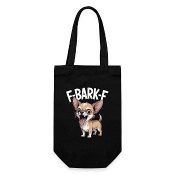 F-BARK-F Chihuahua Humor Funny Dogs Saying - Gift Bag for Bottles - black - Front