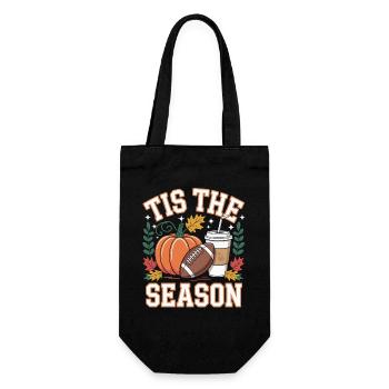 Tis The Season Football Fall Design - Gift Bag for Bottles - black - Front