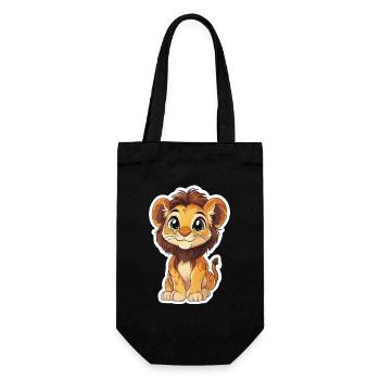Lion - Gift Bag for Bottles - black - Front