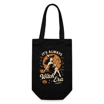 Es ist immer Witch Era lustiges Halloween Kostüm - Geschenkbeutel für Flaschen - Schwarz - Vorne