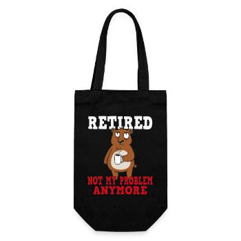 Retirement – No longer my problem - Gift Bag for Bottles - black - Front