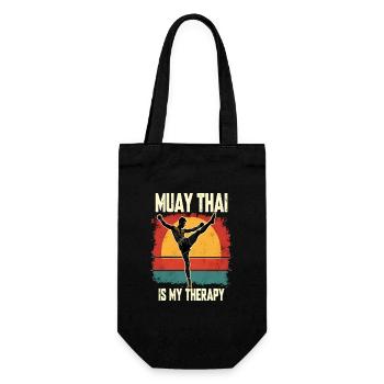 Funny Muay Thai Boxing Muay Thai - Geschenkbeutel für Flaschen - Schwarz - Vorne
