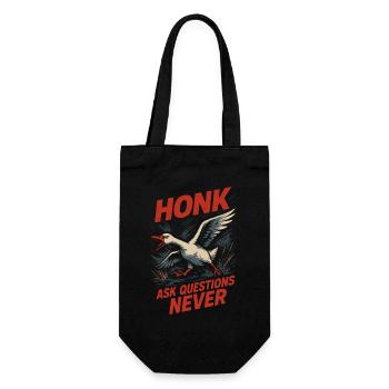 Funny Geese Meme Chaos Honk Certified Silly - Gift Bag for Bottles - black - Front