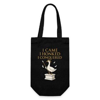 Funny Geese Meme Chaos Honk Certified Silly - Gift Bag for Bottles - black - Front