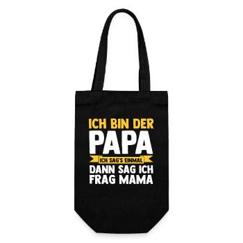 Tochter Sohn - Geschenkbeutel für Flaschen - Schwarz - Vorne