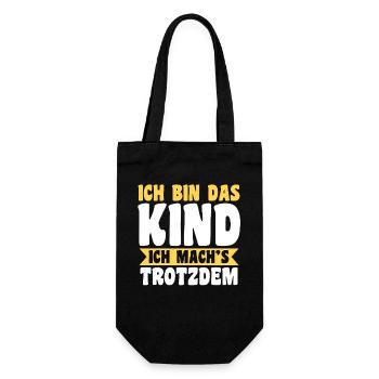 Mutter Team Mama - Geschenkbeutel für Flaschen - Schwarz - Vorne