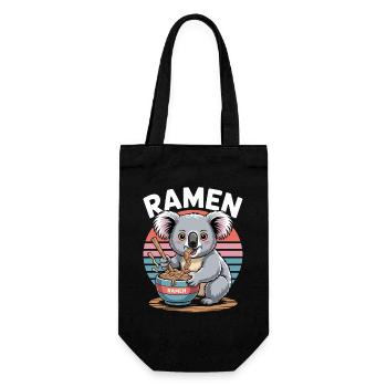 Ramen Koala au coucher de soleil rétro - Sac à bouteille - noir - Devant