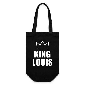 Louis Name with Letter L - King Crown Shirt - Gift Bag for Bottles - black - Front