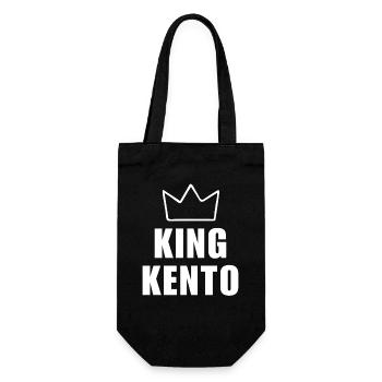 Nom Kento avec lettre K - Chemise King Crown - Sac à bouteille - noir - Devant