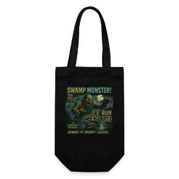 Sumpfmonster Filmplakat Vintage Halloween - Geschenkbeutel für Flaschen - Schwarz - Vorne