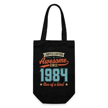 Awesome Since 1984 - Gift Bag for Bottles - black - Front