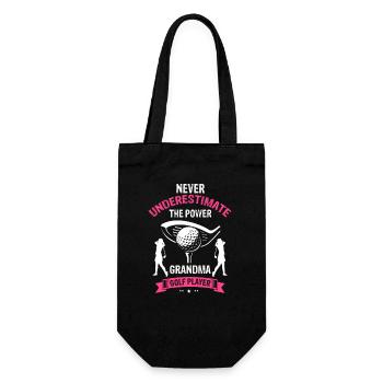 Never Underestimate Grandma On The Golf Course - Gift Bag for Bottles - black - Front