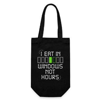 Intermittent Lenten Humor 16 8 Windows 20 4 - Gift Bag for Bottles - black - Front