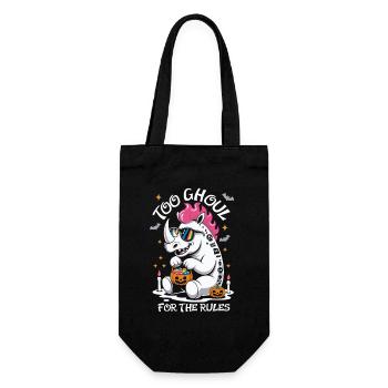 Ghoul Rhino Halloween Graphic - Gift Bag for Bottles - black - Front