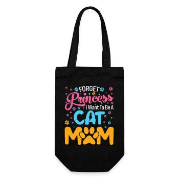 Ich will Katzenmama sein - Geschenkbeutel für Flaschen - Schwarz - Vorne