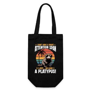 Esthétique amusante Kawaii Platypus - Sac à bouteille - noir - Devant
