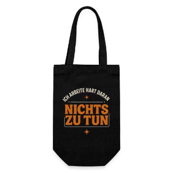 I'm working hard to do nothing funny office - Gift Bag for Bottles - black - Front