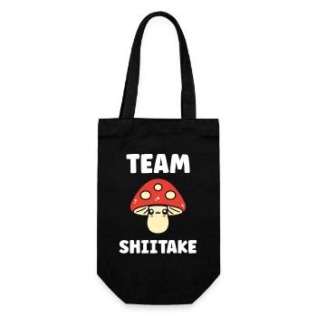 Team Shiitake Kawaii Champignon - Sac à bouteille - noir - Devant