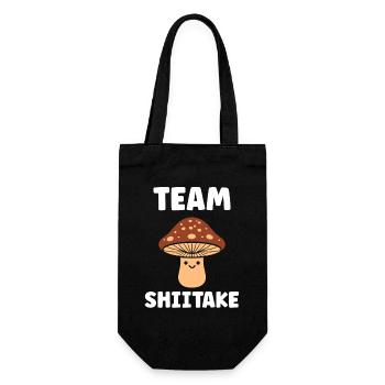 Team Shiitake Mushroom Graphic - Gift Bag for Bottles - black - Front